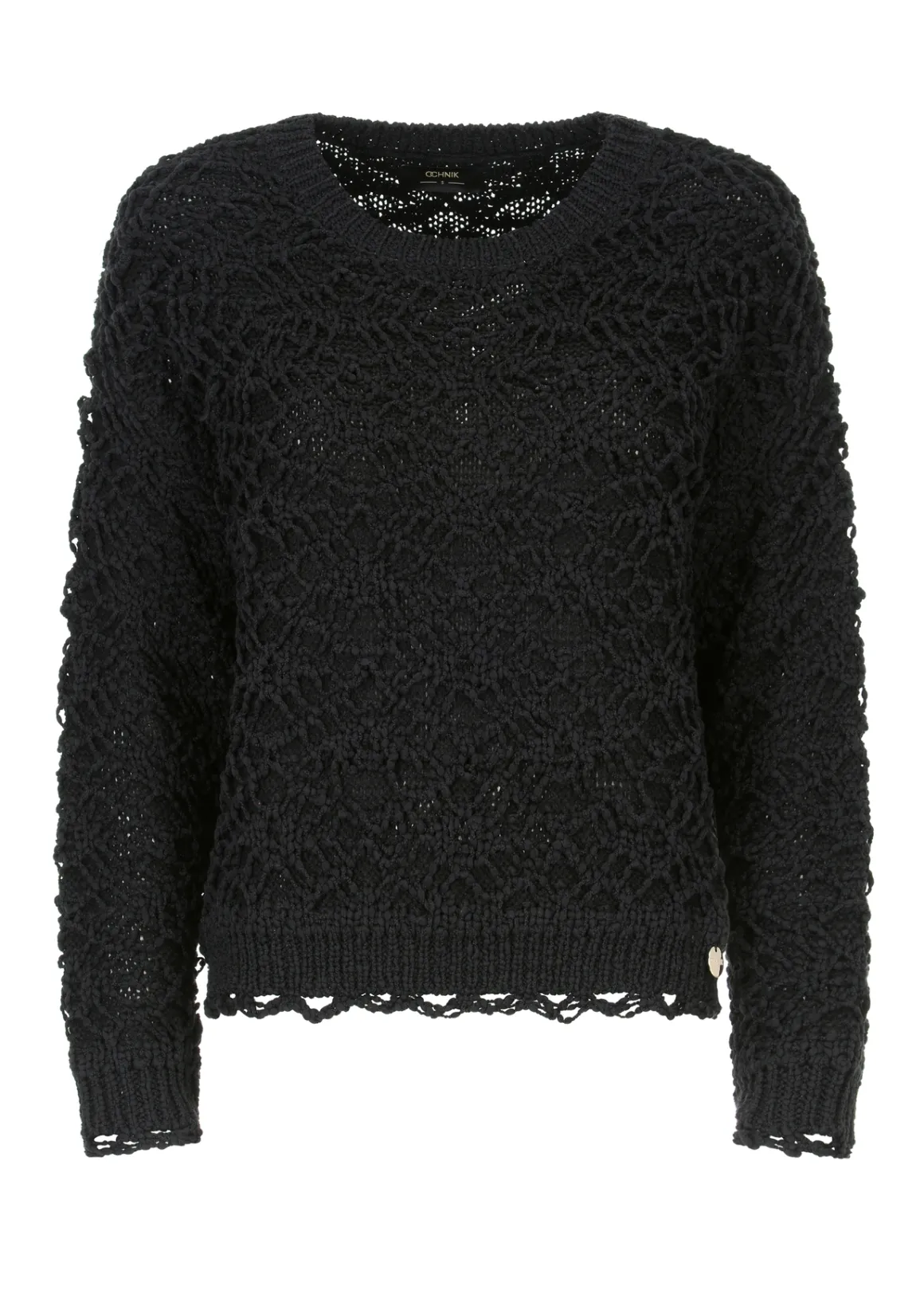 Ażurowy sweter damski
