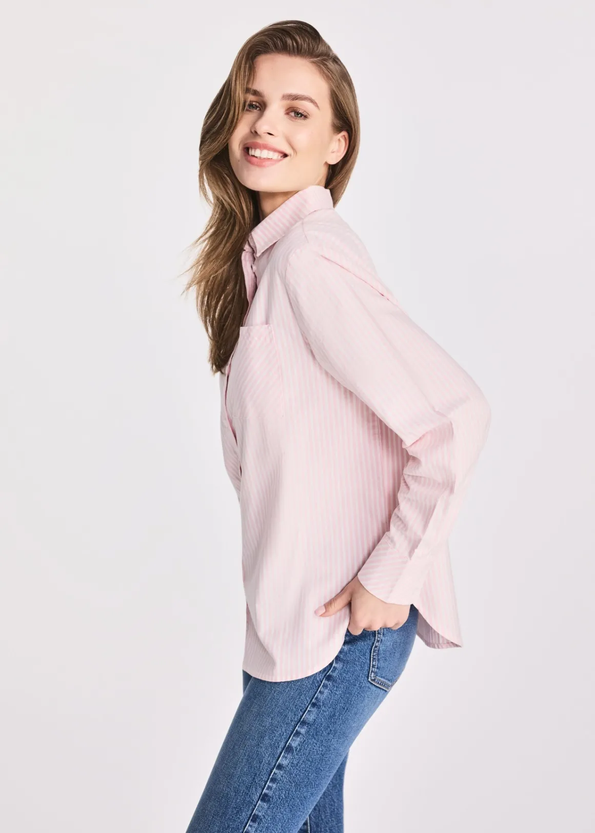 Bawełniana koszula damska w paski