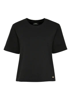 Bawełniany czarny T-shirt damski