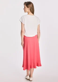 Bawełniany T-shirt damski w kwiaty