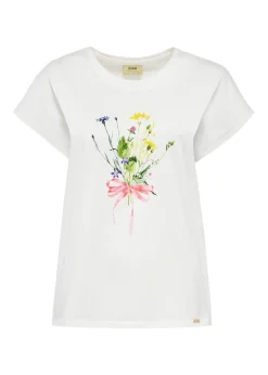 Bawełniany T-shirt damski z nadrukiem