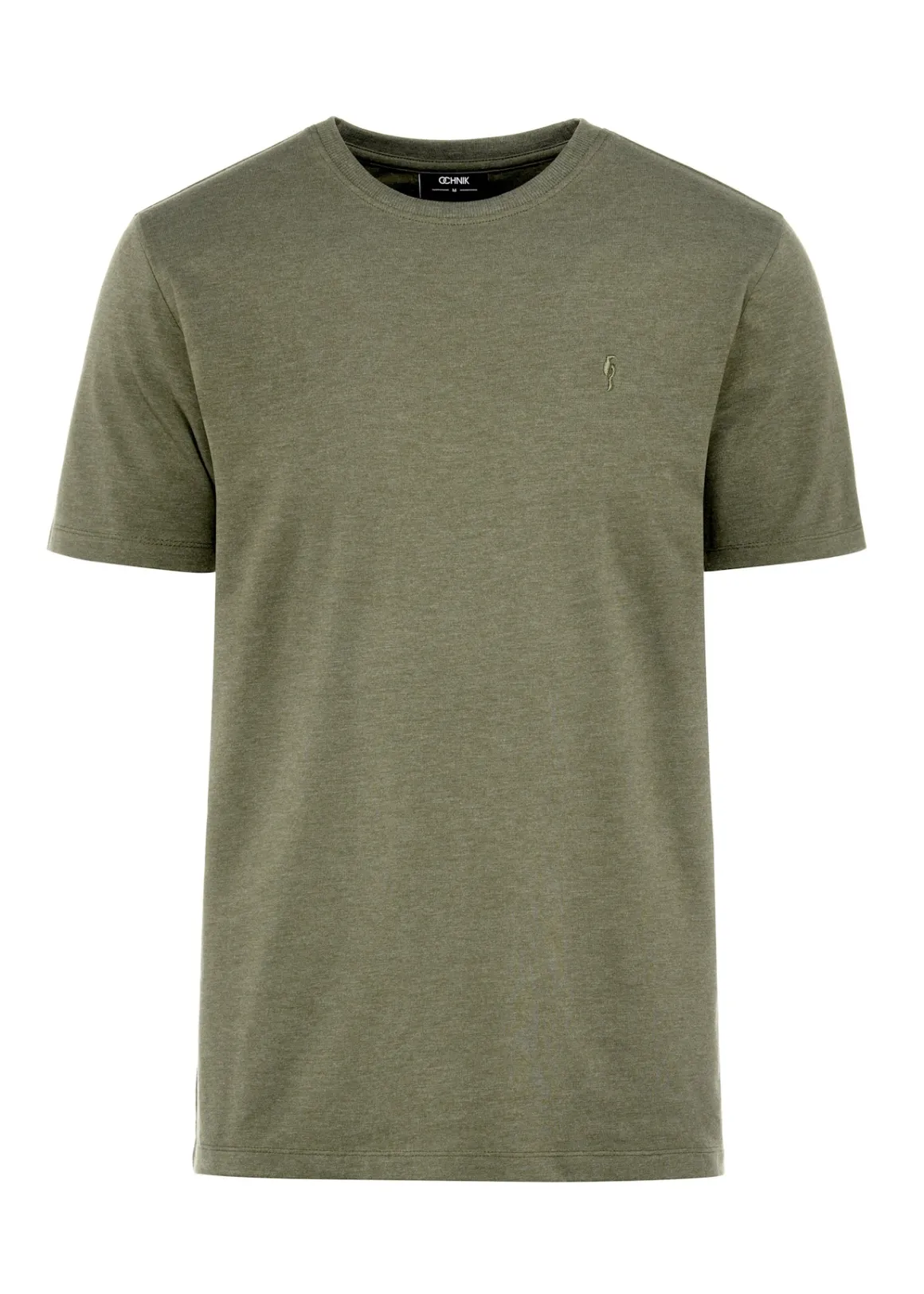 Bawełniany T-shirt męski w kolorze khaki