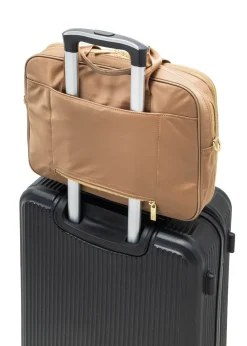 Beżowa duża torba damska na laptopa