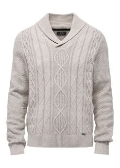 Beżowy sweter męski