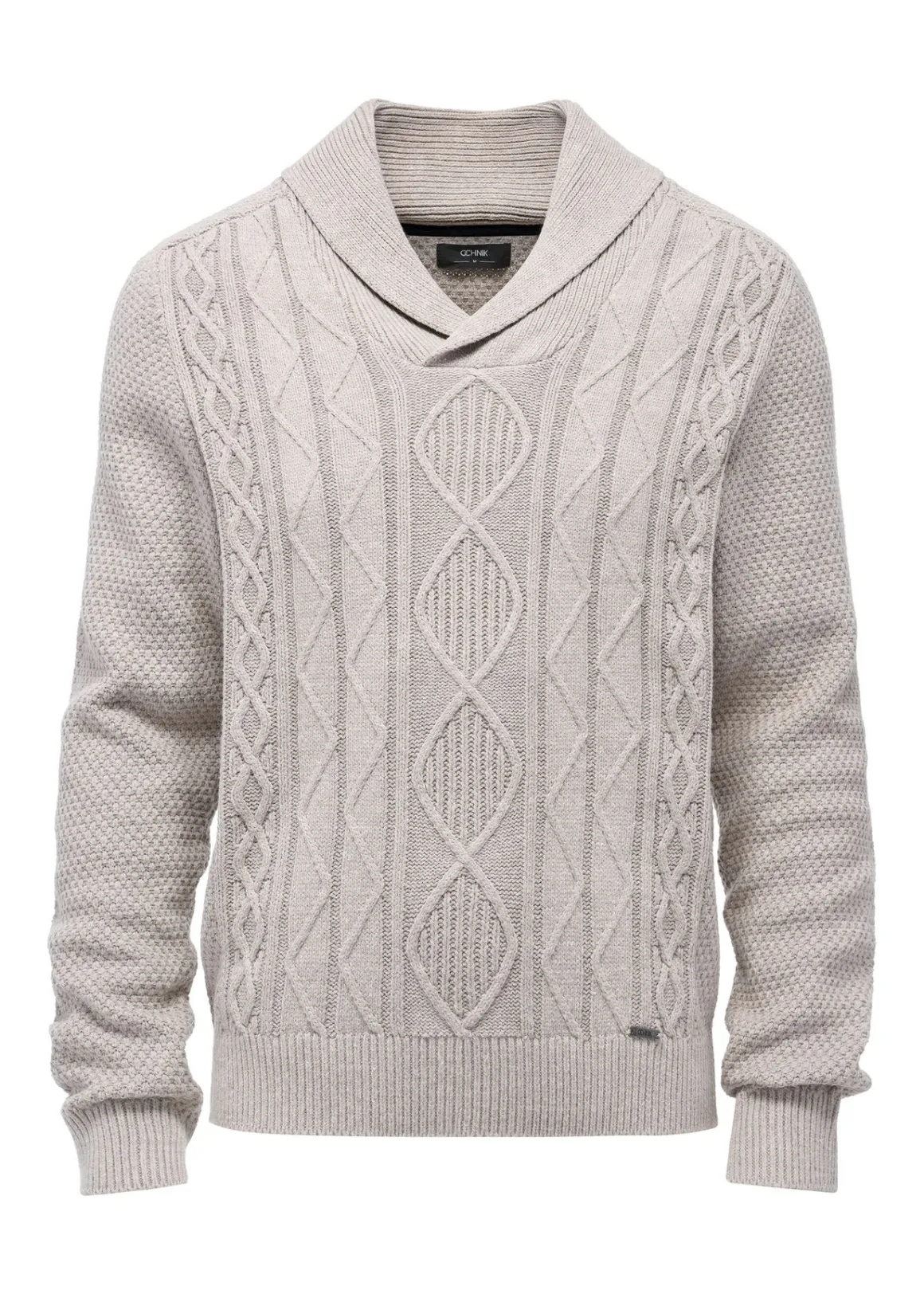 Beżowy sweter męski