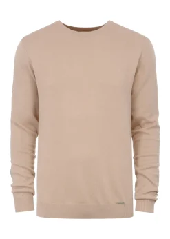 Beżowy sweter męski basic