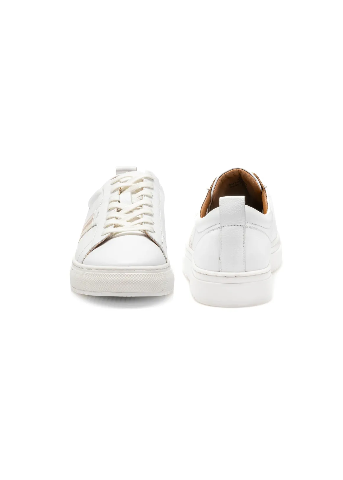 Białe skórzane buty męskie