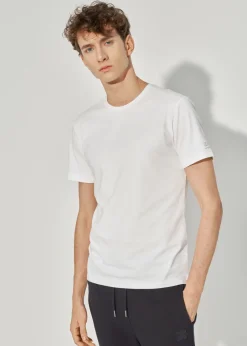 Biały basic T-shirt męski