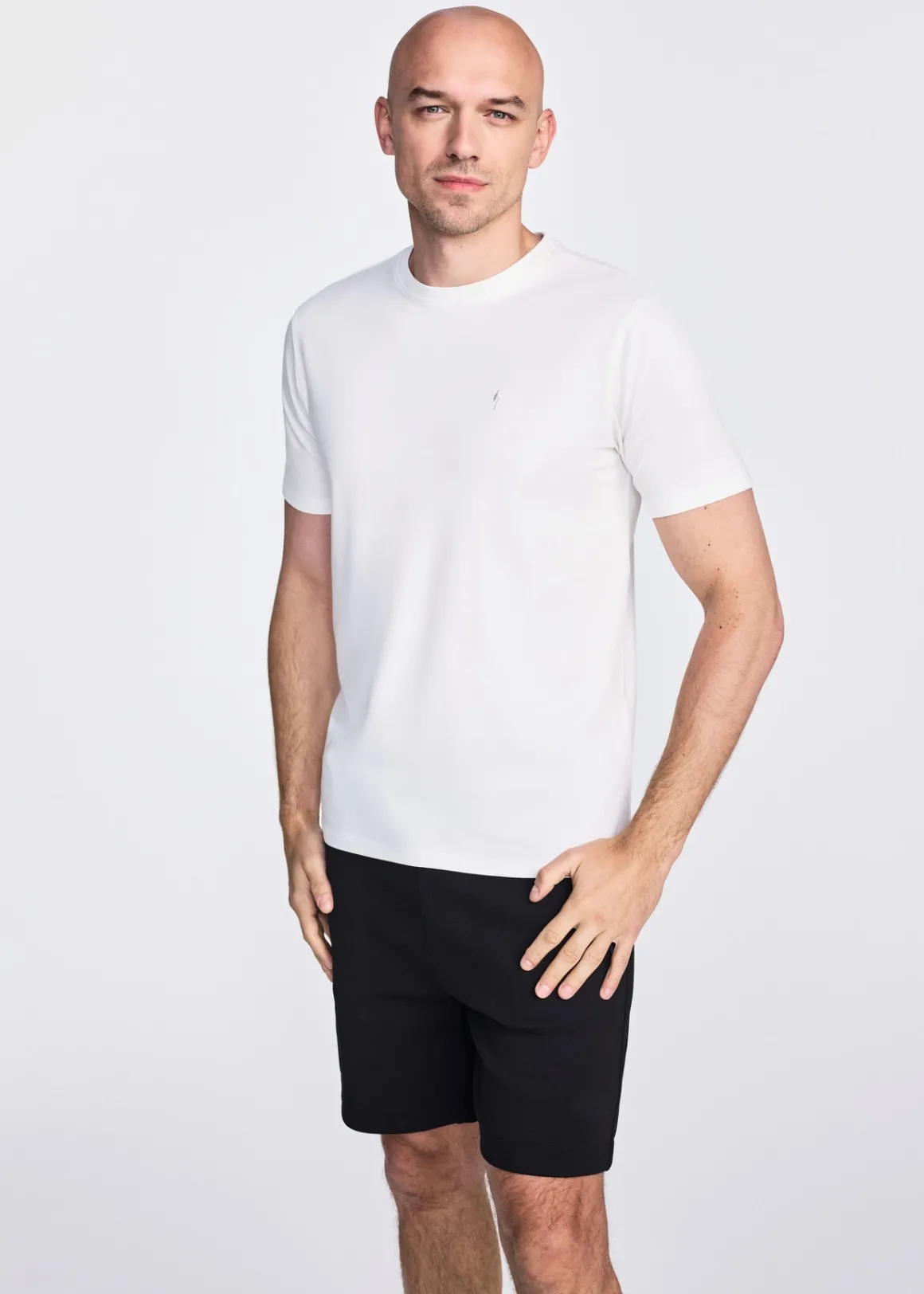 Biały bawełniany T-shirt męski