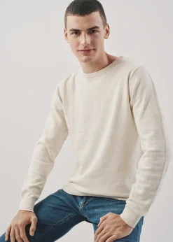 Biały sweter męski z logo