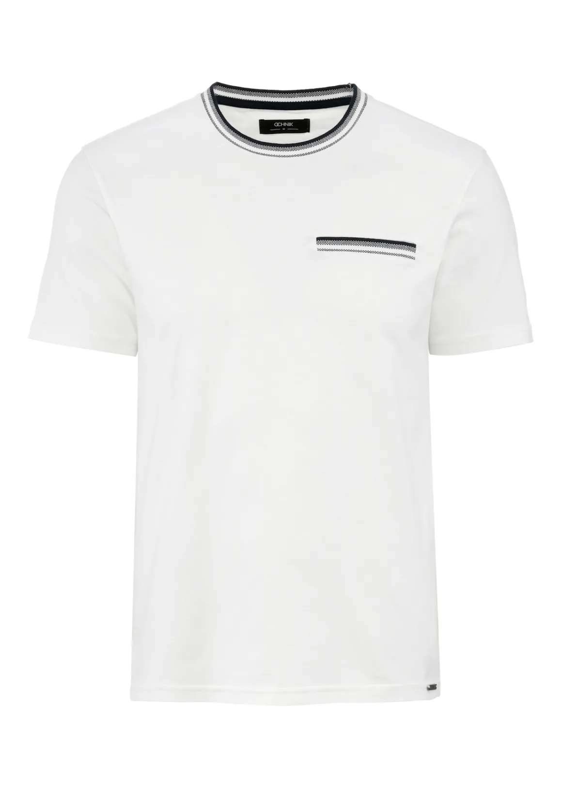 Biały T-shirt męski z bawełny