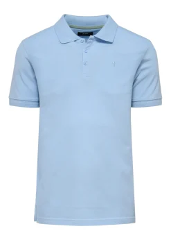 Błękitna koszulka polo męska