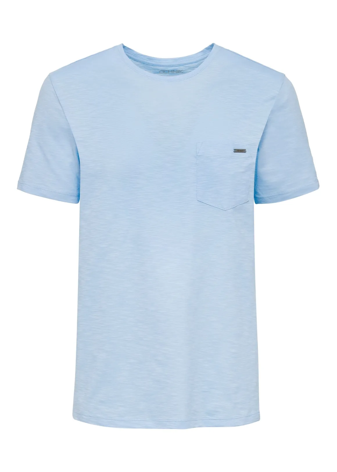 Błękitny bawełniany t-shirt męski