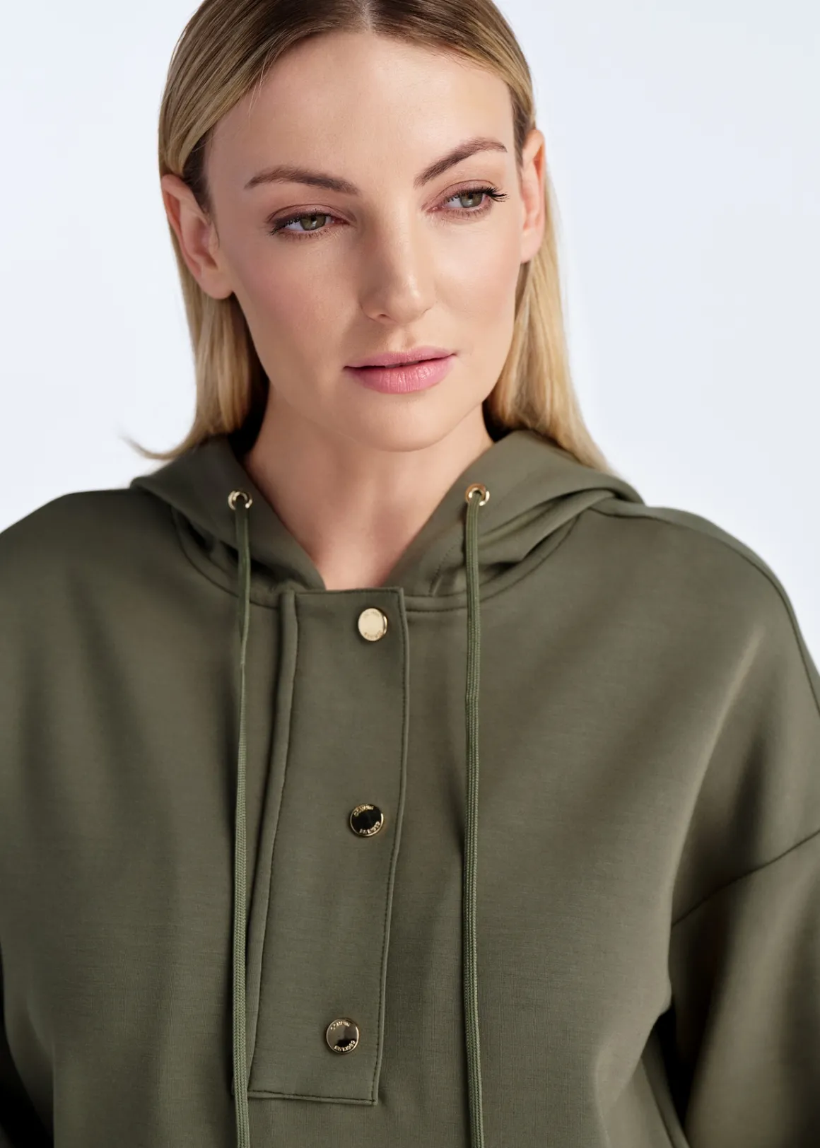 Bluza damska khaki z kapturem
