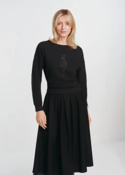 Bluza damska z haftowanym logo