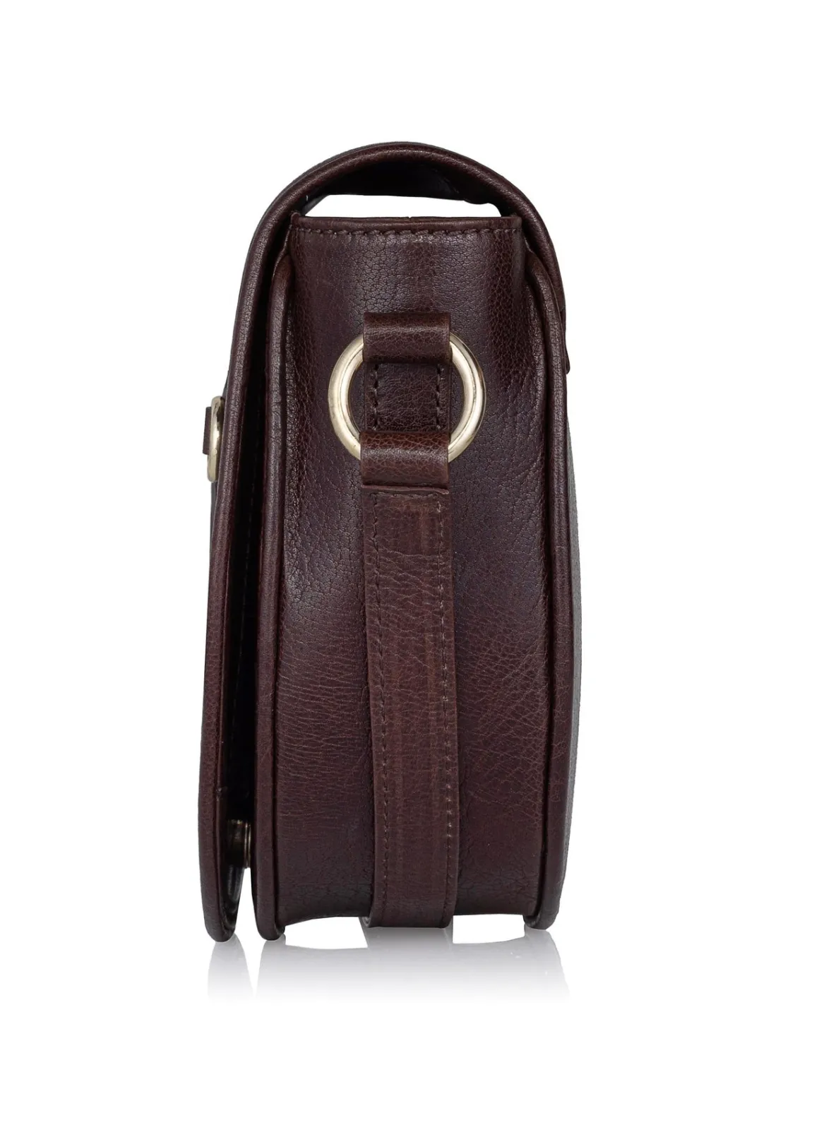 Brązowa listonoszka skórzana damska