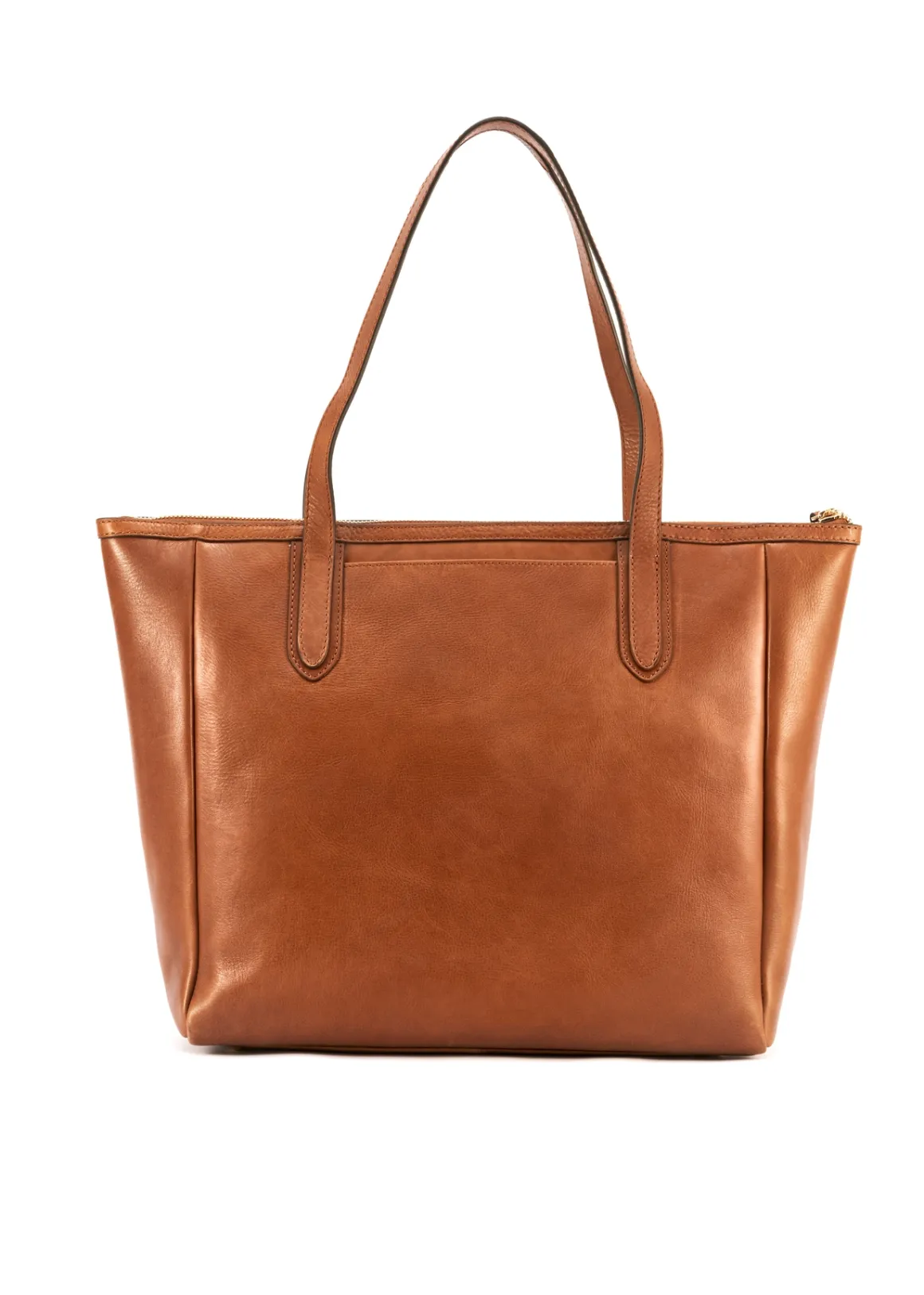 Brązowa skórzana torebka shopper