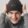 Ciemnogranatowa czapka zimowa męska
