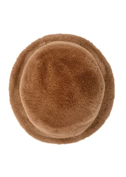 Czapka damska w kolorze camelowym