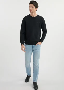 Czarna bluza męska bez kaptura
