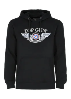 Czarna bluza z kapturem męska TOP GUN