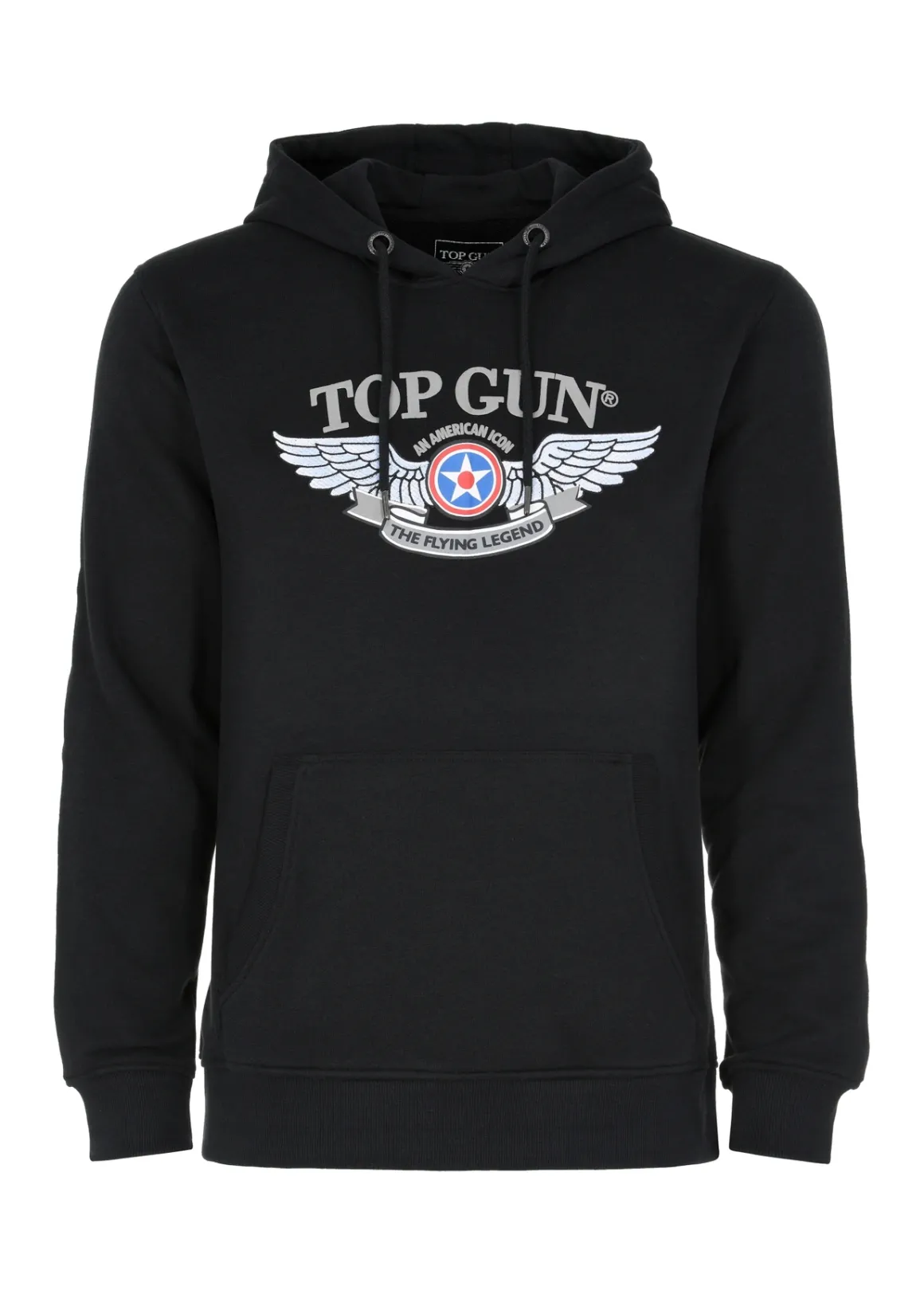 Czarna bluza z kapturem męska TOP GUN