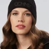 Czarna czapka damska z logo OCHNIK