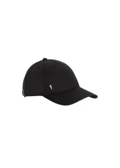 Czarna czapka z daszkiem z logo unisex