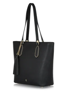 Czarna damska torebka shopper