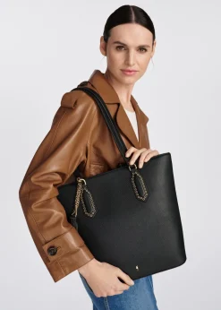 Czarna damska torebka shopper