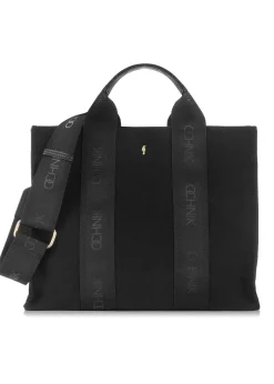 Czarna damska torebka typu tote bag