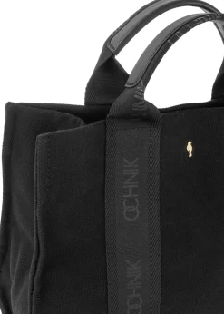 Czarna damska torebka typu tote bag