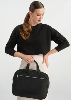 Czarna duża torba damska na laptopa