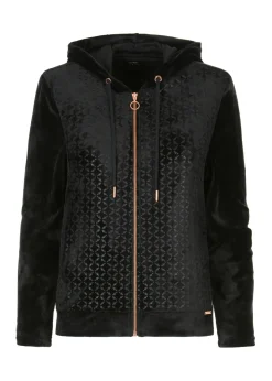 Czarna rozpinana bluza damska
