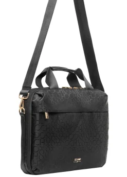 Czarna torba damska z monogramem