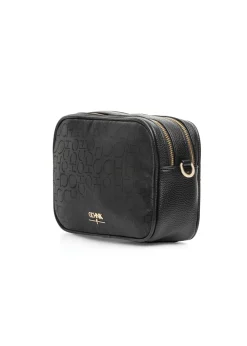 Czarna torebka damska z monogramem