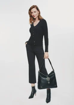 Czarna torebka shopper damska