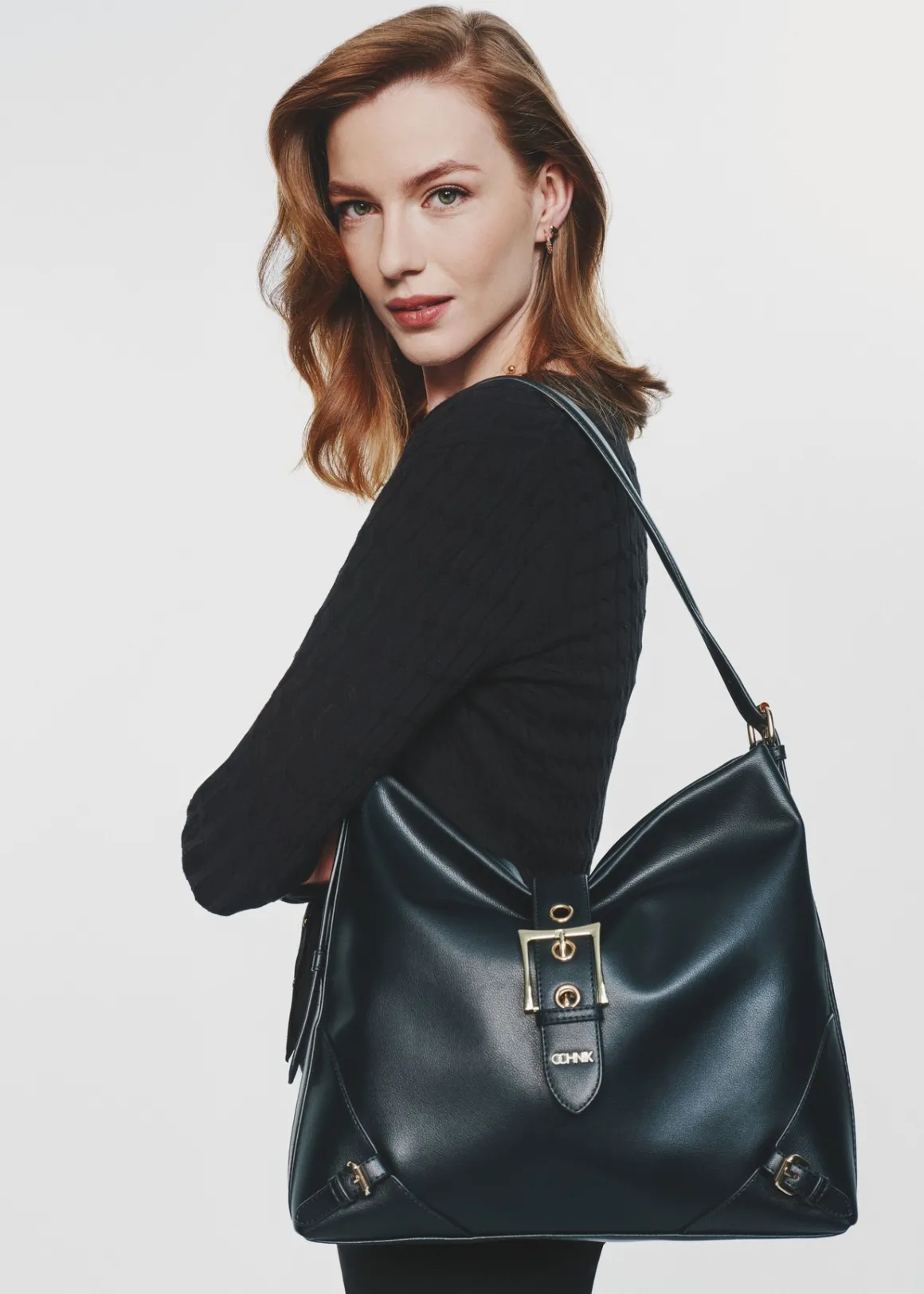 Czarna torebka shopper damska