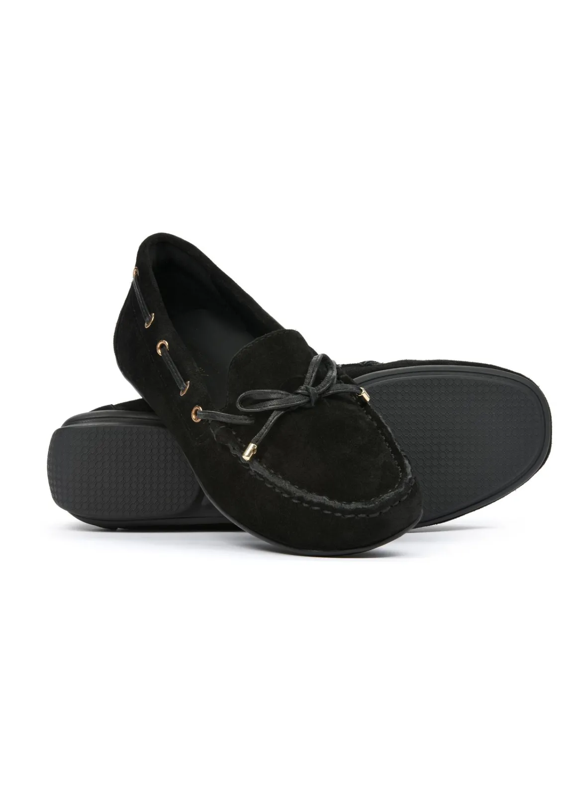 Czarne mokasyny damskie