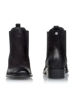 Czarne skórzane buty damskie