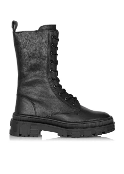 Czarne skórzane buty damskie