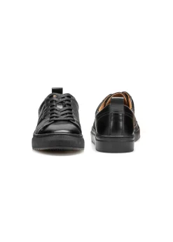 Czarne skórzane buty męskie