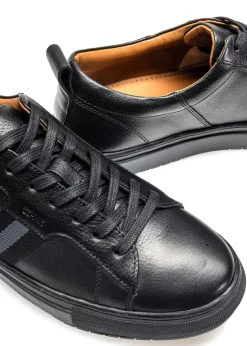 Czarne skórzane buty męskie