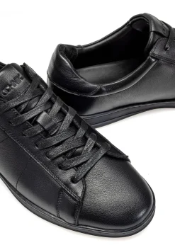 Czarne skórzane buty męskie