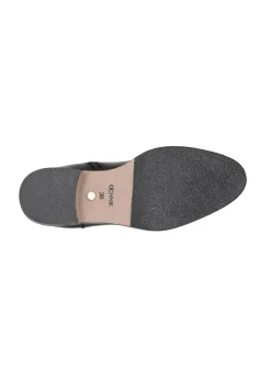 Czarne skórzane kozaki damskie