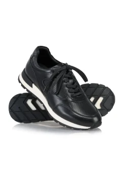 Czarne skórzane sneakersy męskie
