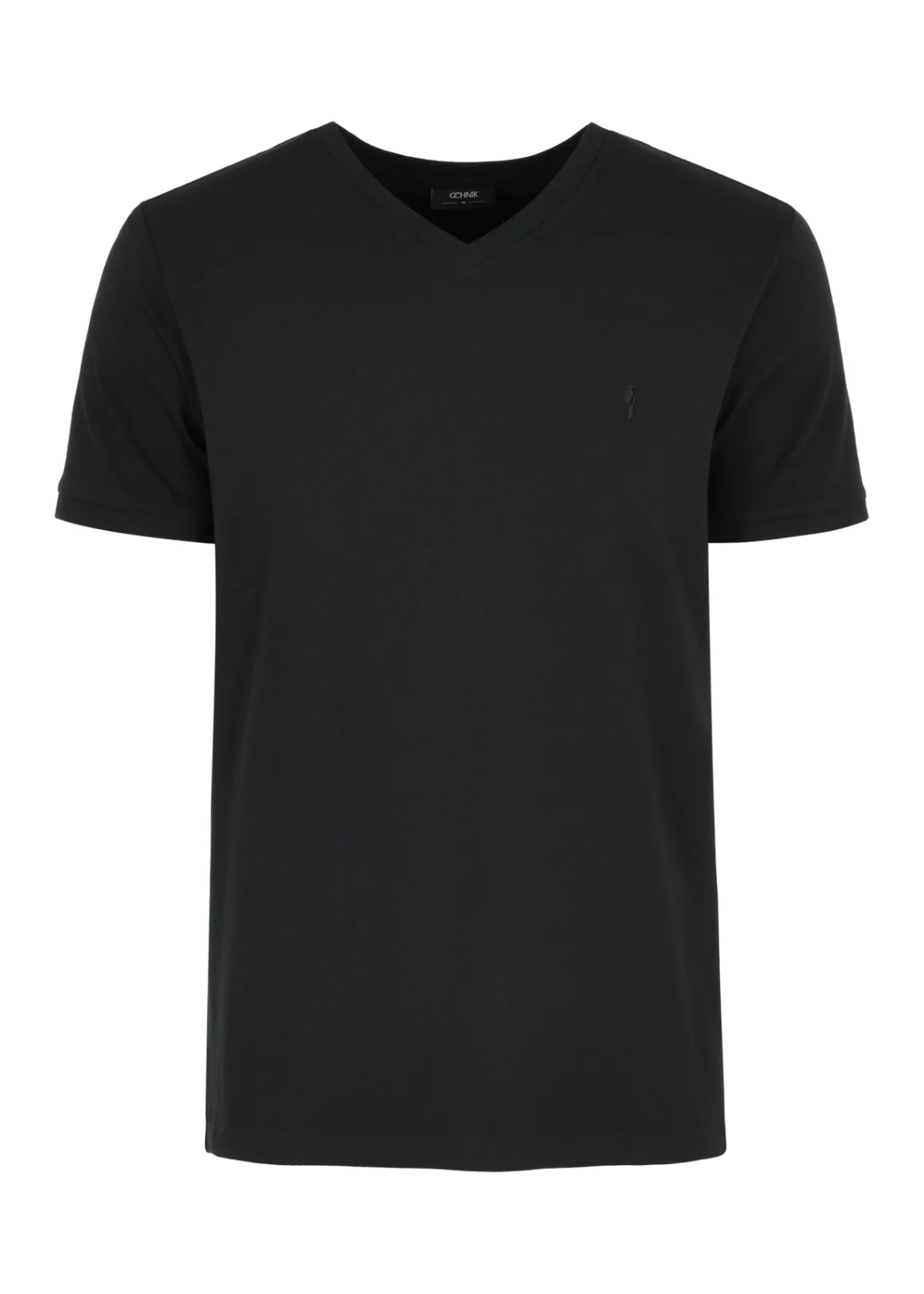 Czarny basic T-shirt męski z logo