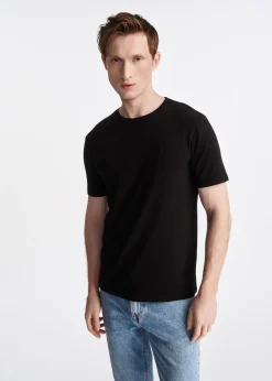 Czarny bawełniany T-shirt męski
