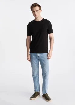 Czarny bawełniany T-shirt męski