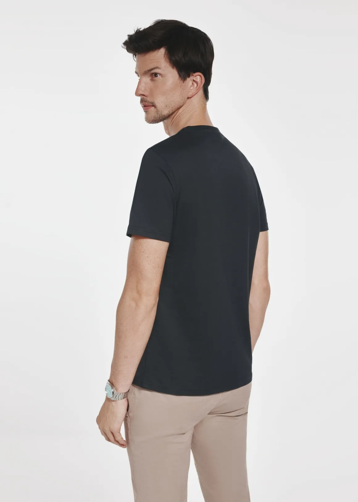 Czarny bawełniany t-shirt męski